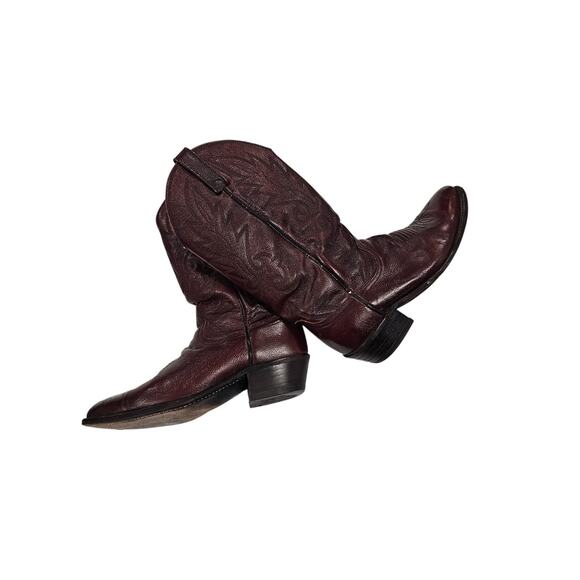 Dan Post Milwaukee Western cowboy boots in black cherry Sz 9D main image 4